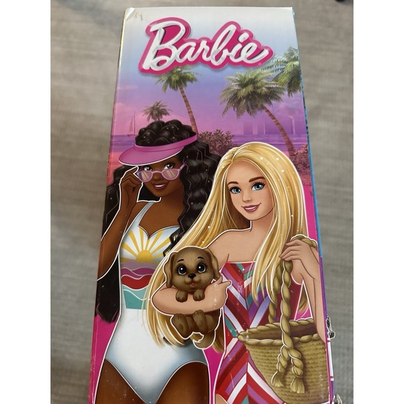 Barbie Playset with 2 Fashion Dolls, Convertible Toy Car & Pool - Picture 6 of 6